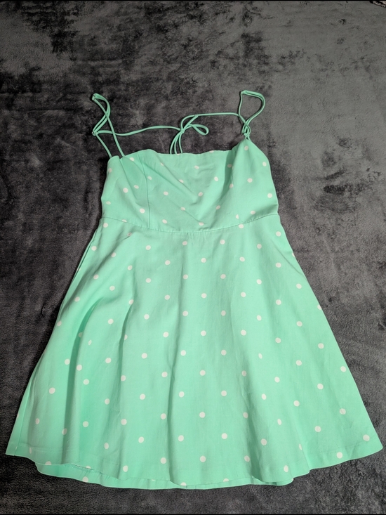 Zara Dresses & Skirts - Zara Mint Green Polka Dot Dress